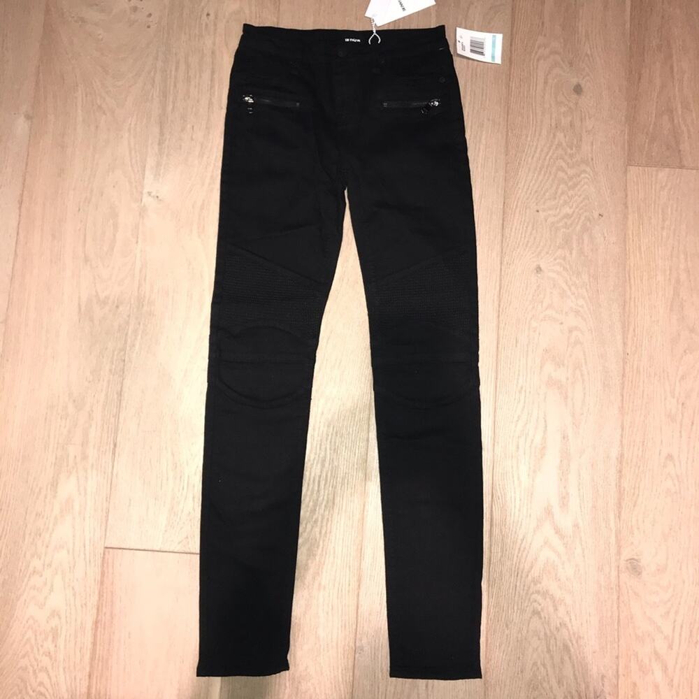 HUDSON Jeans Girls Moto Skinny Jeans Black 16